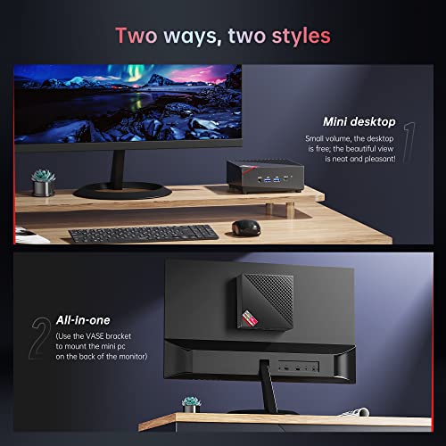 Mini Gaming PC AMD Ryzen 7 5800U 16GB DDR4 RAM 512GB SSD Wind 11 Pro 8 Cores 16 Threads Mini Computers 4K Triple Display Mini Desktop Bluetooth WiFi 6 Y853311