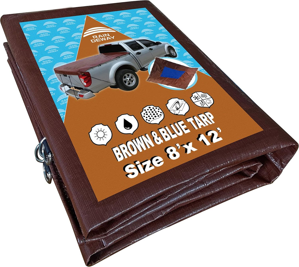 Heavy Duty Truck Bed Tarp Cover 10x12 Feet with Grommets Q4597