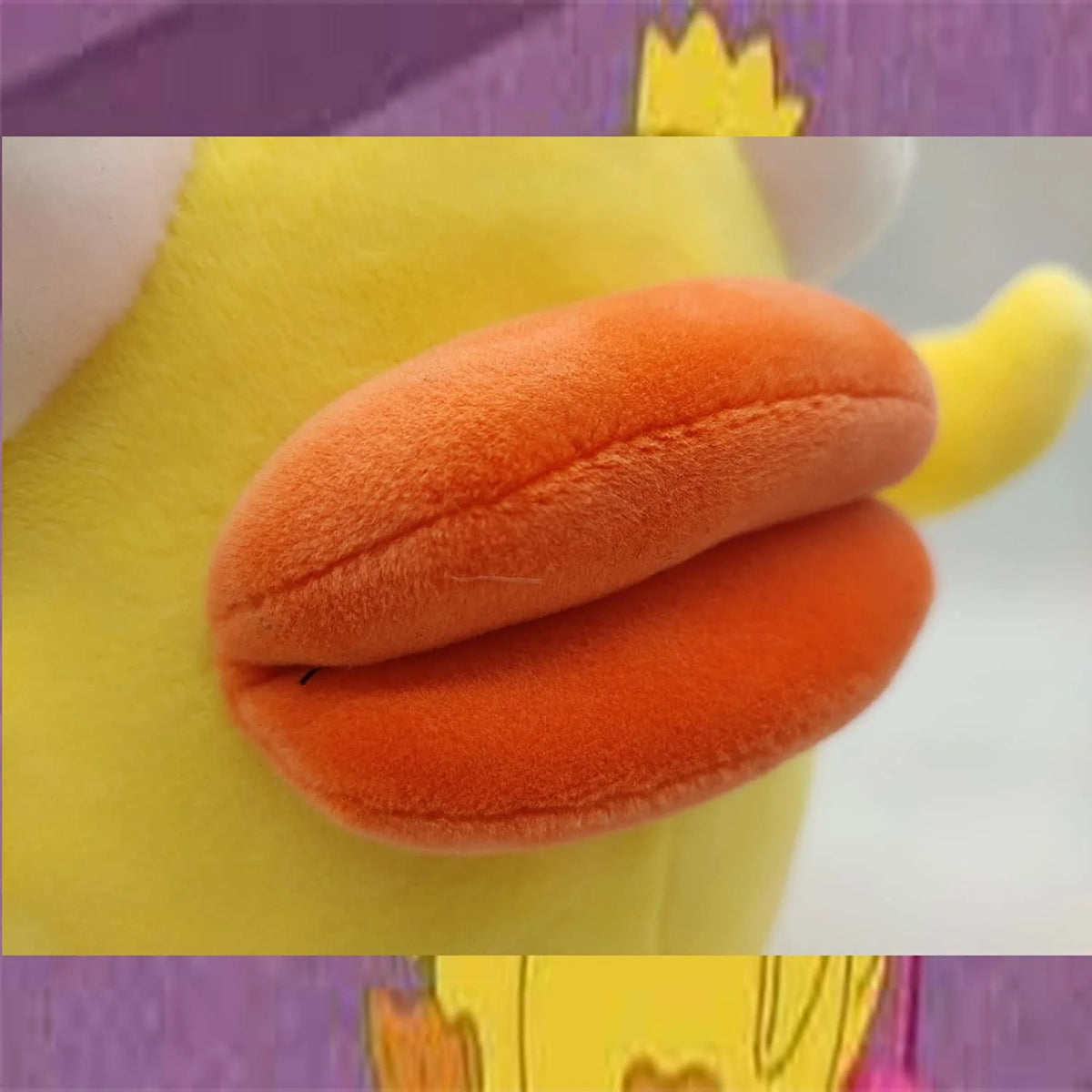 Peach Duck Plush Toy Doll W1635