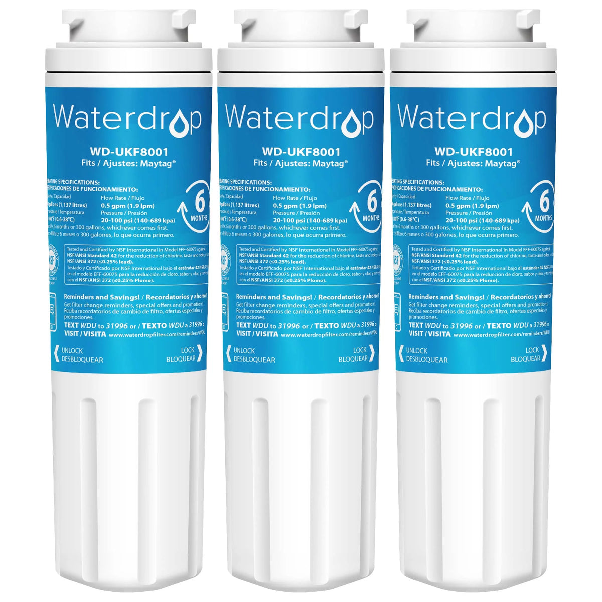 Refrigerator Water Filter, Pack of 3 Z40311