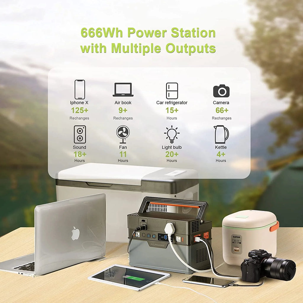 606Wh Portable Power Station with AC Outlets G5804