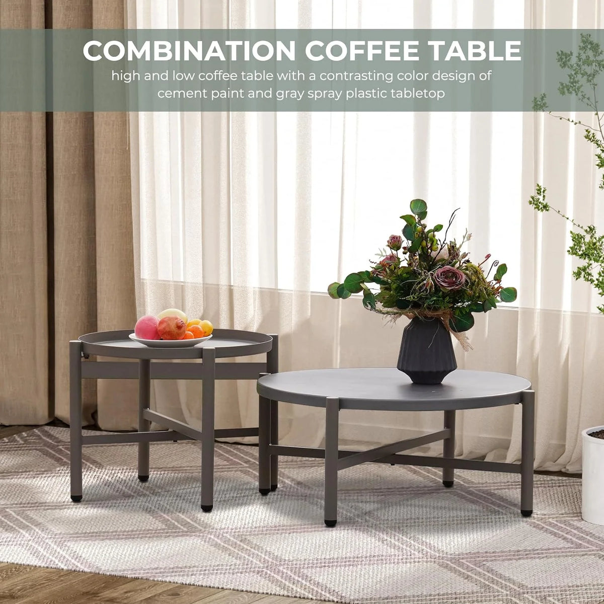 5-Piece Cotton Rope Outdoor Conversation Set with Cushions Q957055