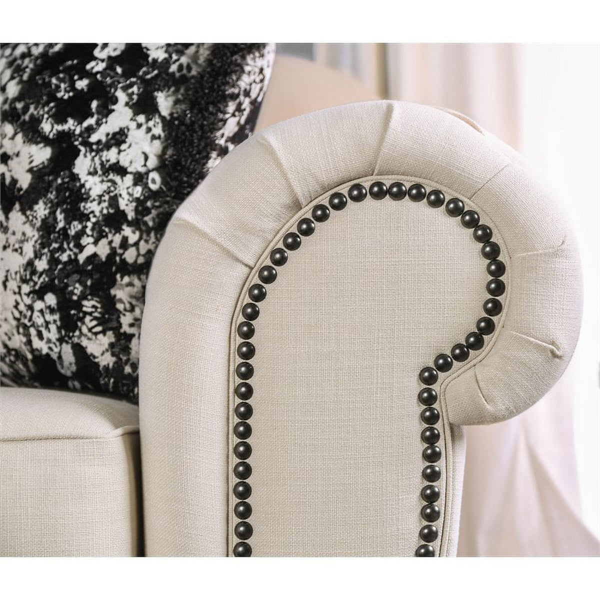 Beige Fabric 2-Piece Sofa Set R89638