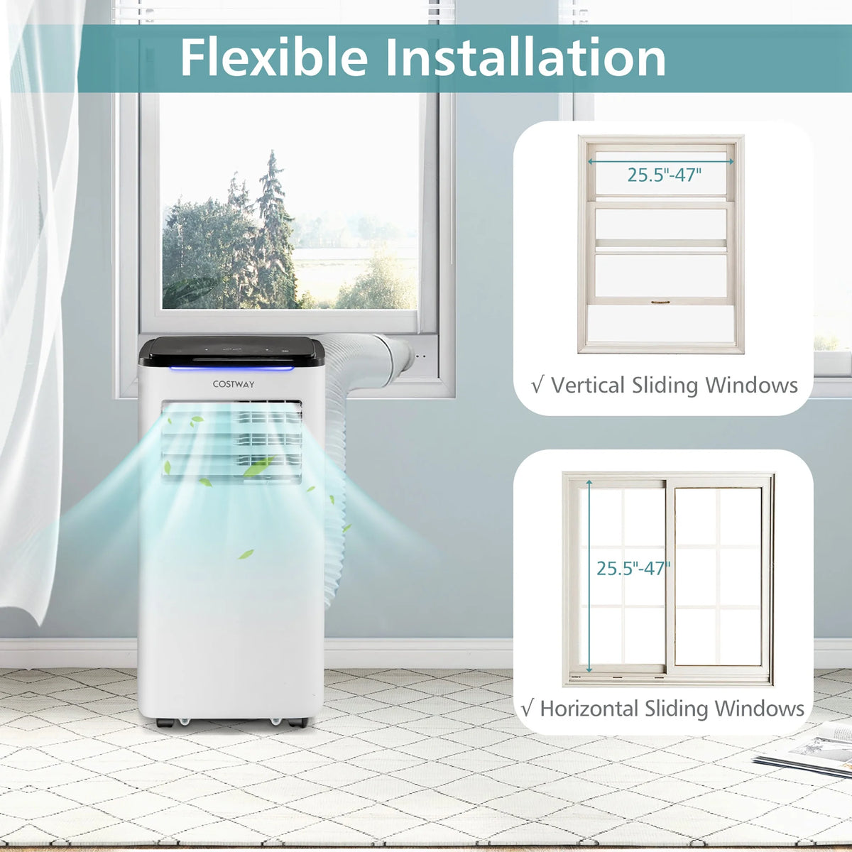 7100 BTU 10000 BTU Portable Air Conditioner 3-in-1 AC Unit Z856
