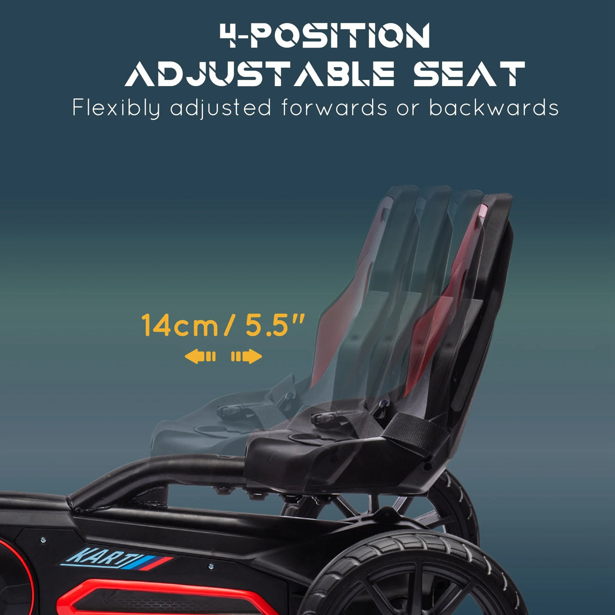 Kids Pedal Go Kart with Adjustable Seat R53109