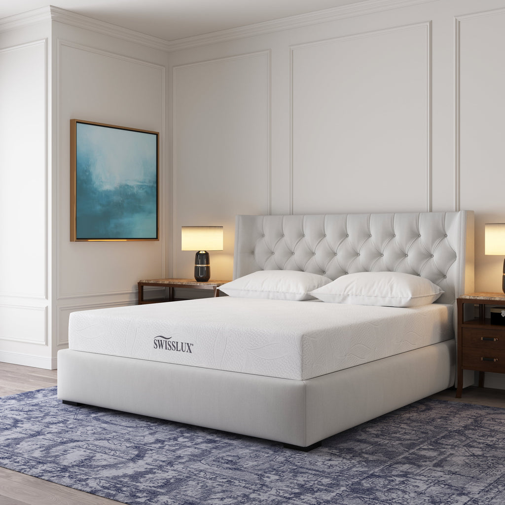 White Full Size 10 Inch Medium Plush Memory Foam Mattress M6837