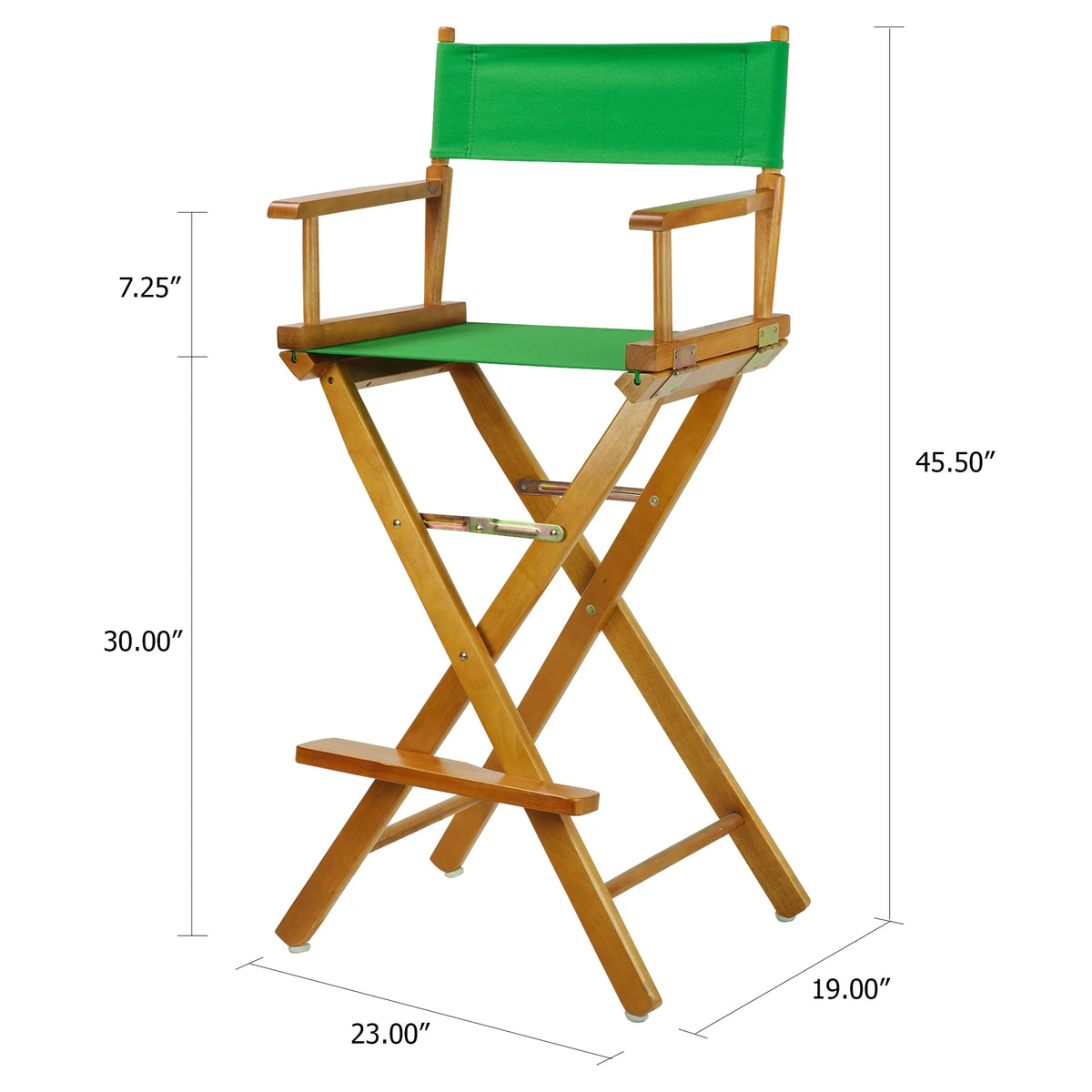 30" Director's Chair Honey Oak Frame Green Canvas Z754