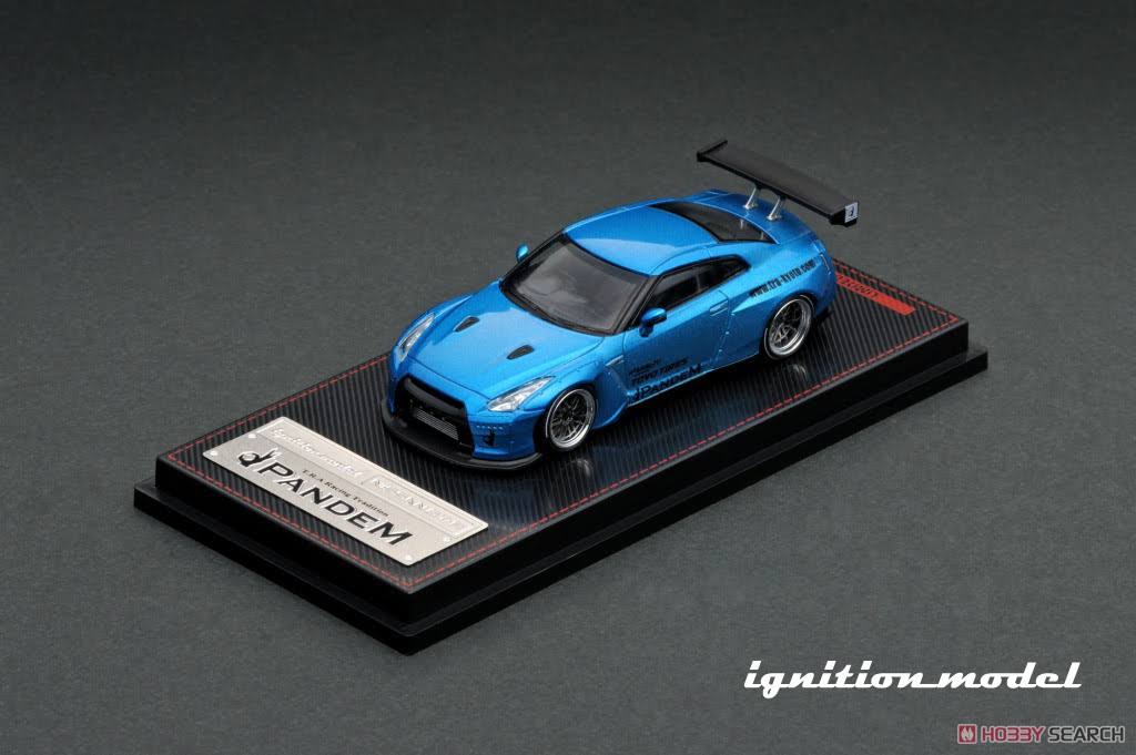 1/64 Blue Metallic Nissan Skyline R35 GT-R Model Car F6629