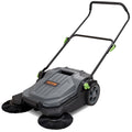 25.6" Sweeping Width Manual Non-Electric Floor Sweeper with 5-Gallon Waste Container T457584
