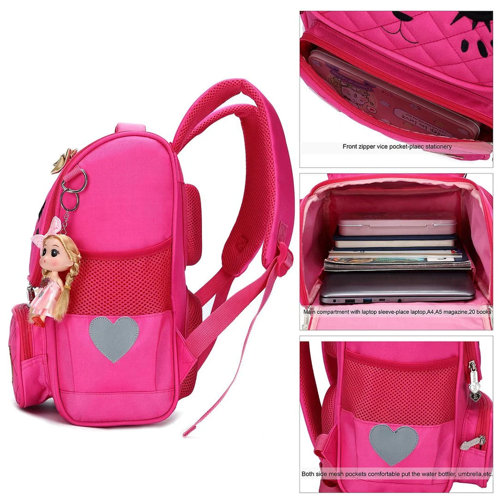 Rose Red Waterproof Kids Backpack R95247