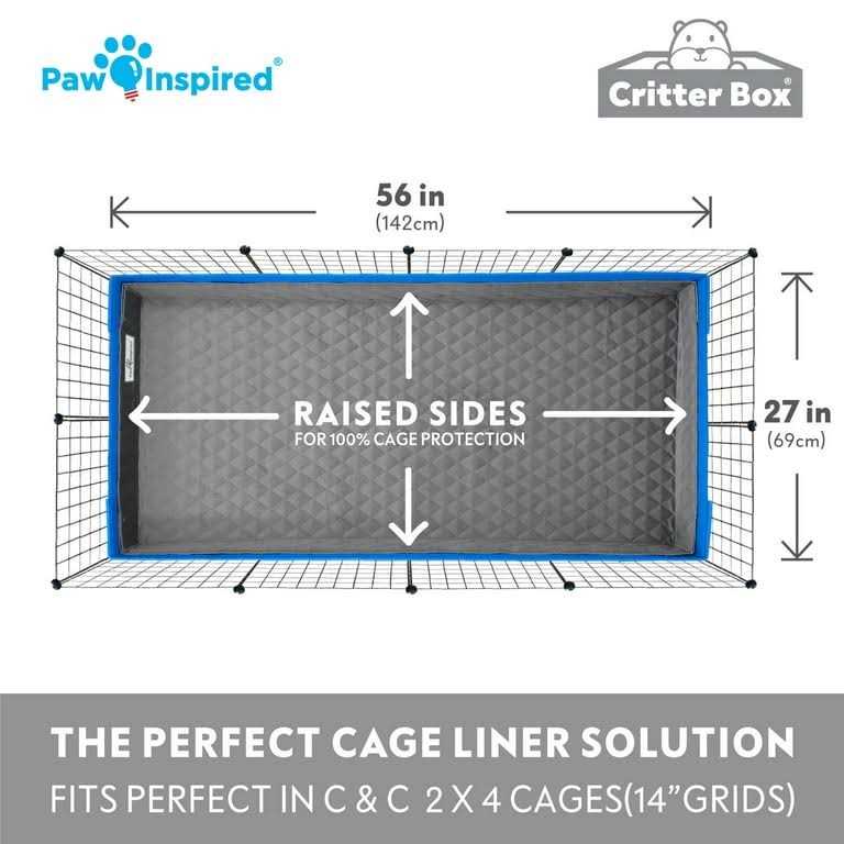 Washable Fleece Guinea Pig Cage Liner & Bedding with Raised Sides E84534