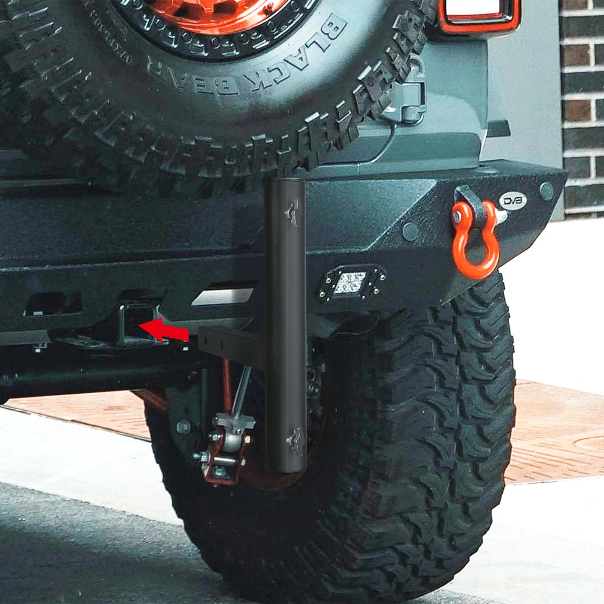 Flag Pole Holder Bracket 2" Hitch Mount with Anti-Wobble Screw I35909
