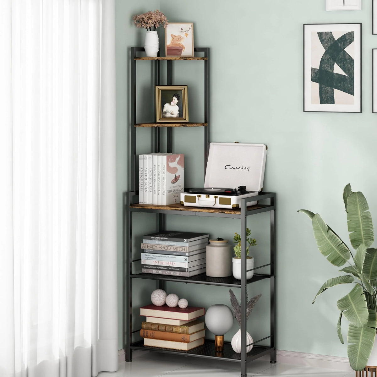Black 5 Tier Corner Shelf P61947