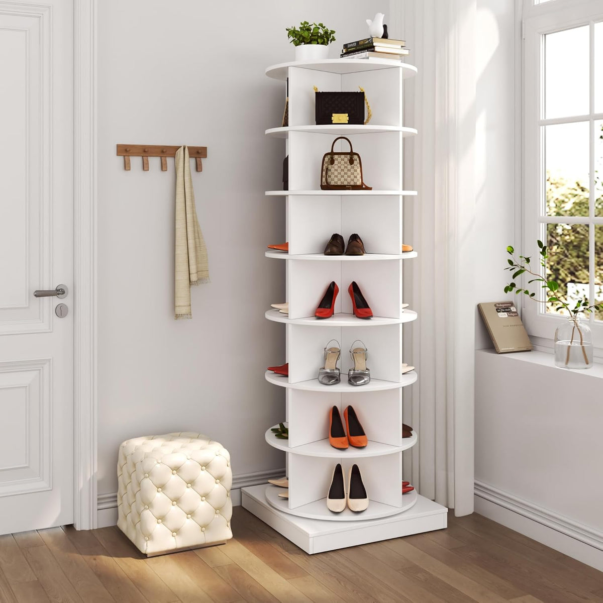 7-Tier Tall Rotating Shoe Rack C561738