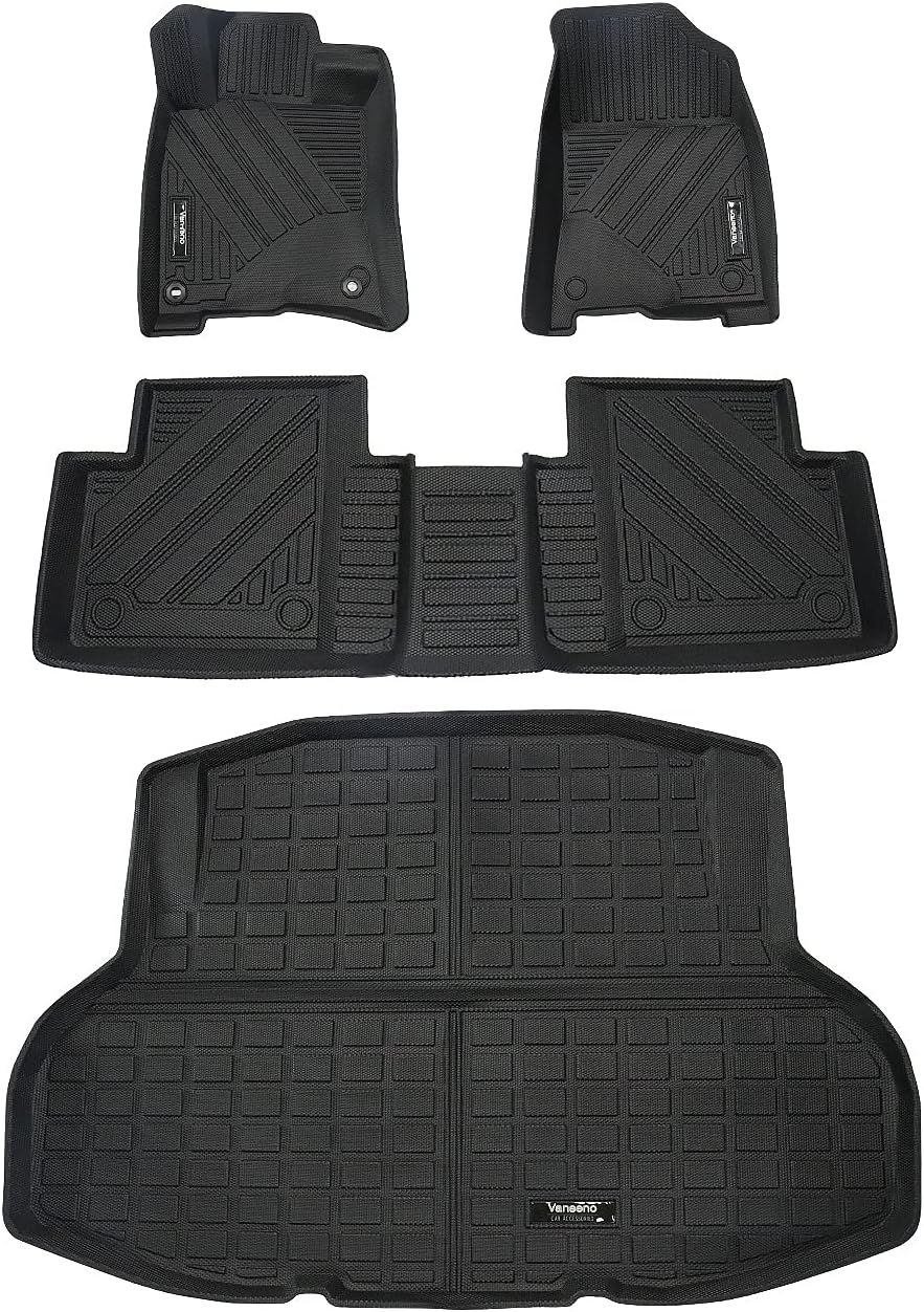 Black All-Weather Car Floor Mats & Cargo Trunk Liners Set M495903