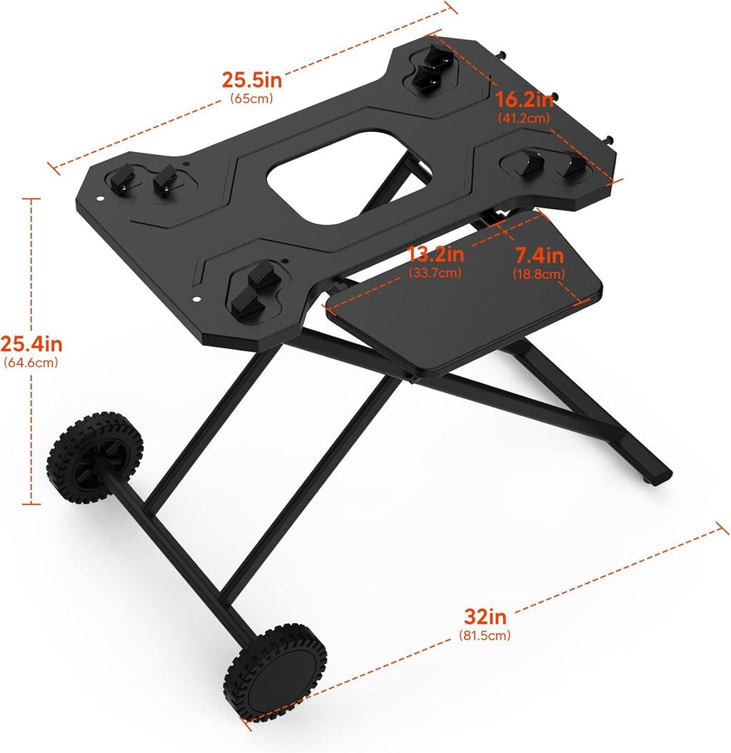 Portable Griddle Stand with Wheel and Shelf Q46022