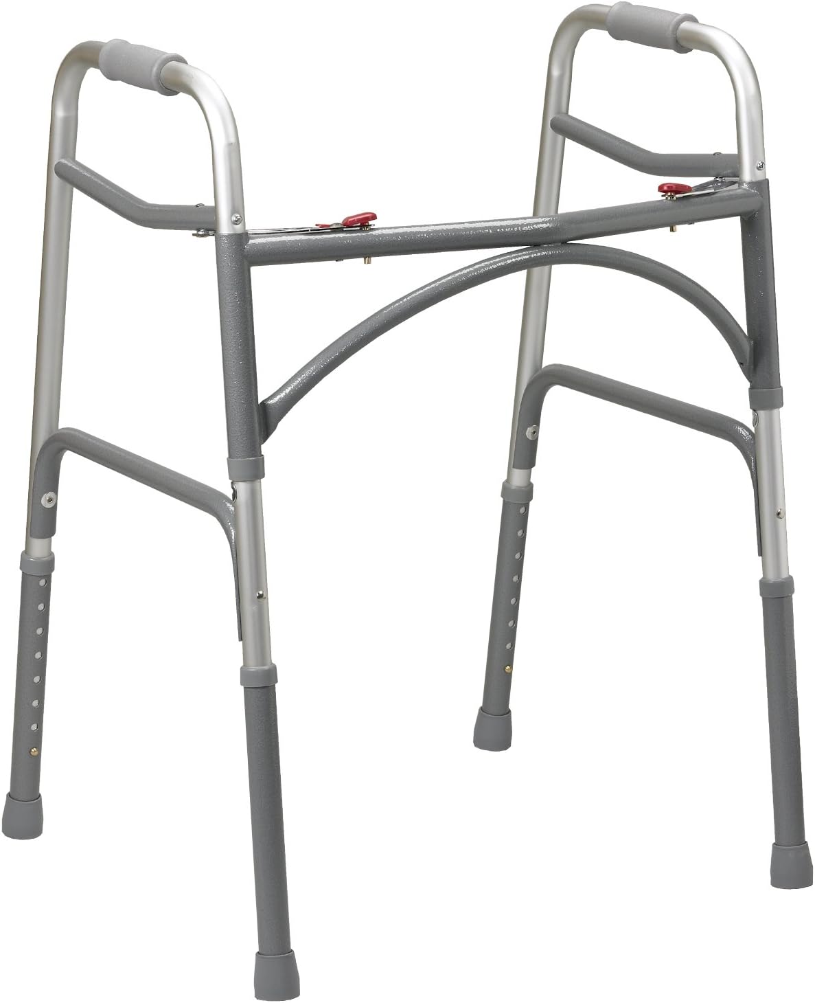 Aluminum Bariatric Walker with Two Buttons Gray Pack of 2 S7964