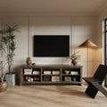 Brown 70 Inch TV Media Console with 3 Storage Cabinets O506280