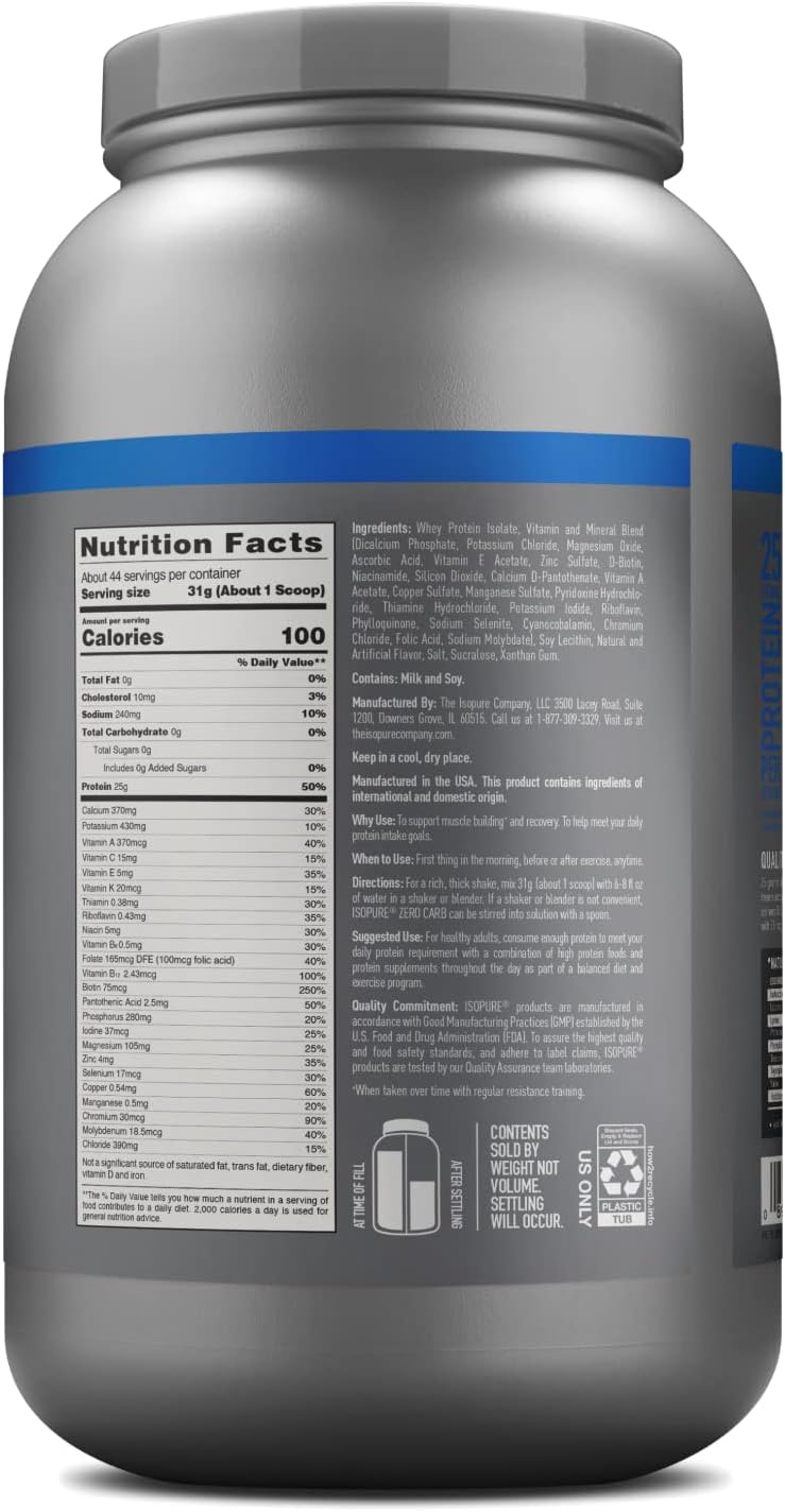 Creamy Vanilla Whey Isolate Protein Powder, 44 Servings, 3 Pounds O491821