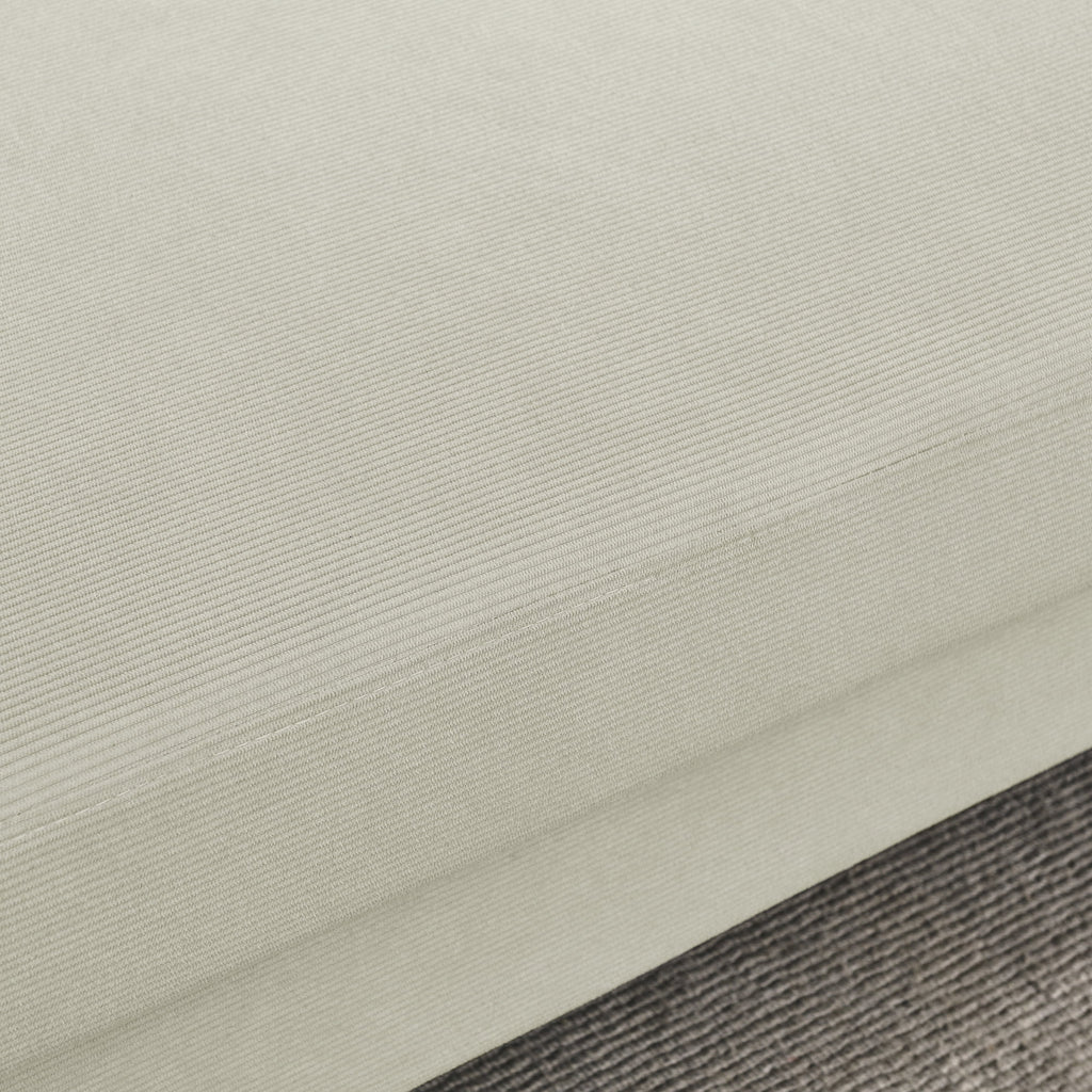 Beige Corduroy 3-Seater Sofa with Square Arms R850819