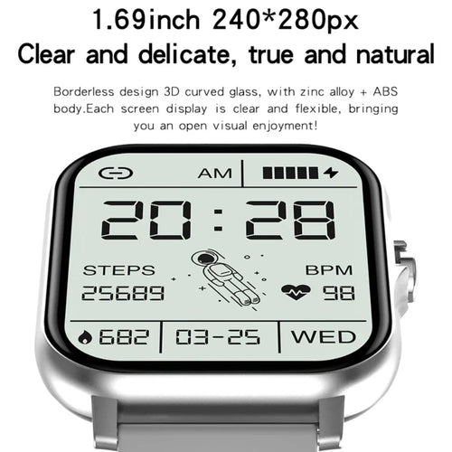 1.69inch Full Touch Screen Smart Watch With Heart Rate Fitness Tracker BT Call G409