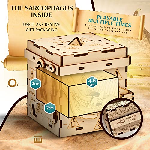 Wooden Puzzle Box with Hidden Compartments D6643