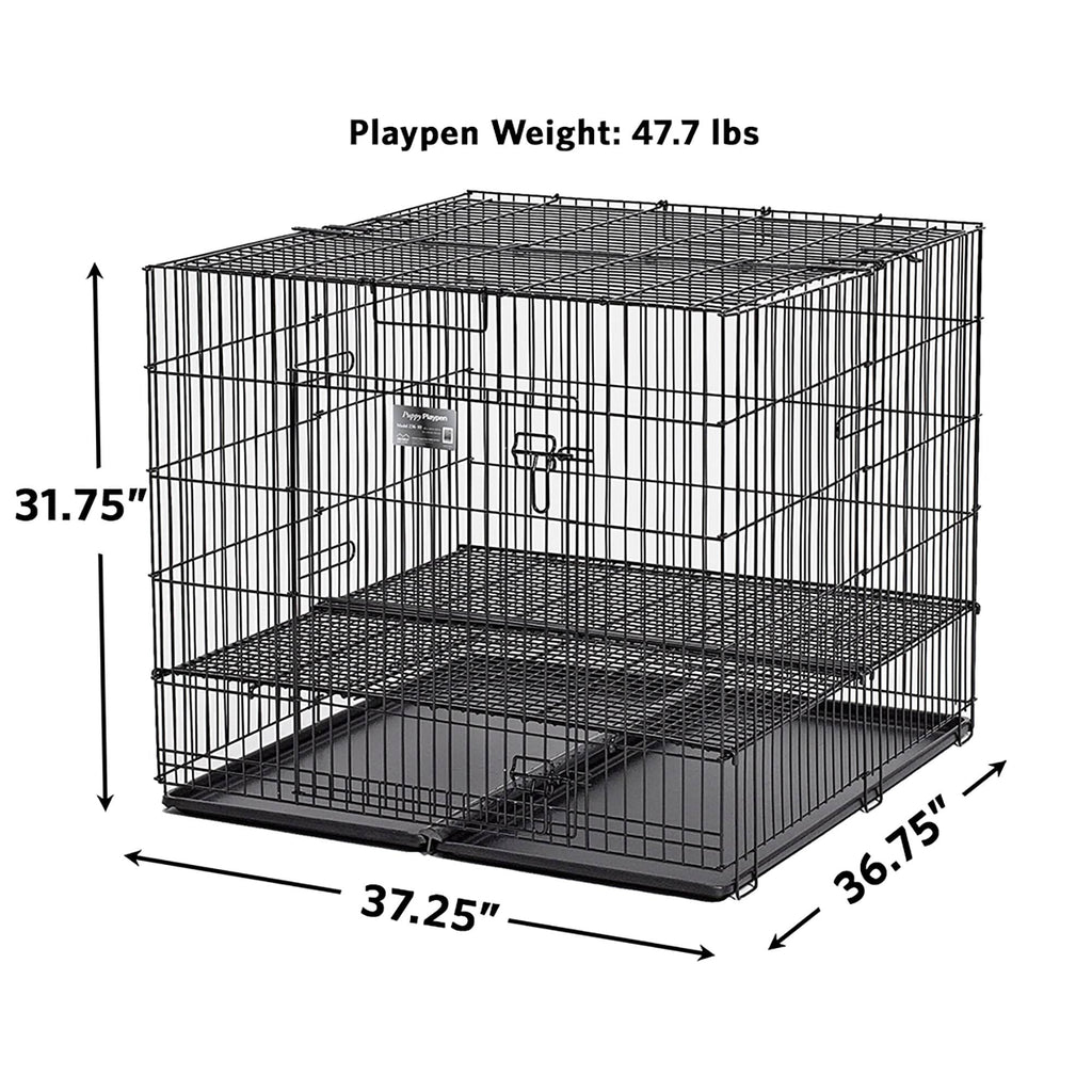 Puppy Playpen with Plastic Pan and Floor Grid C4892