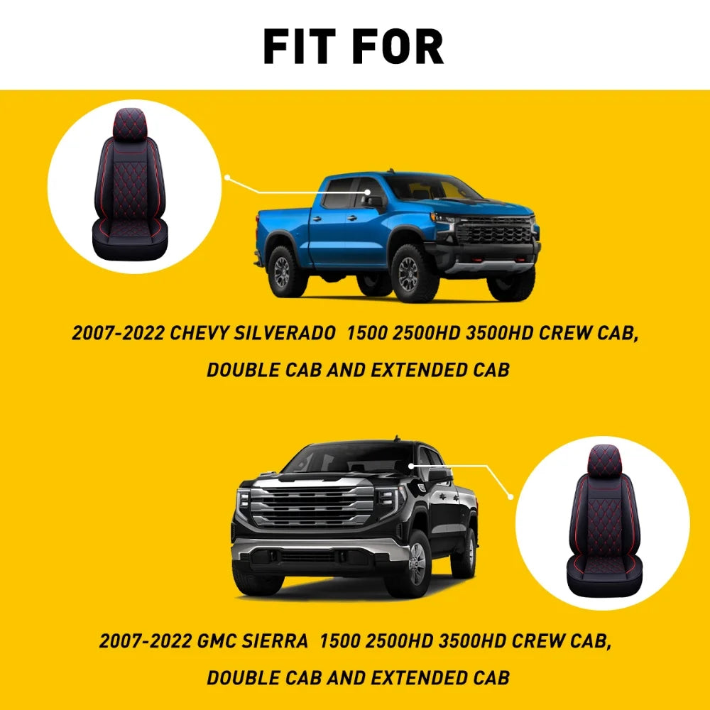 Black-Red Full Set Car Seat Covers X3263