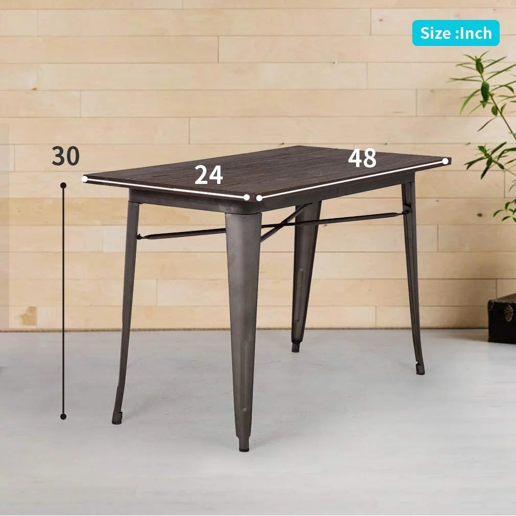 Metal Dining Table 24 x 48 Inches P460194