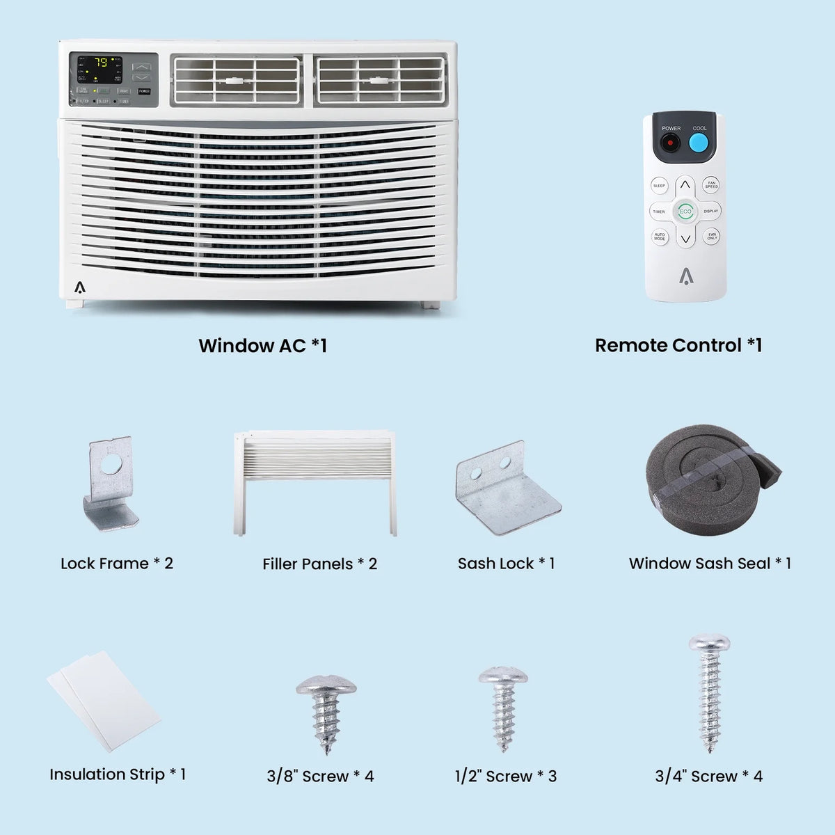 8000 BTU Smart Window Air Conditioner Y8827