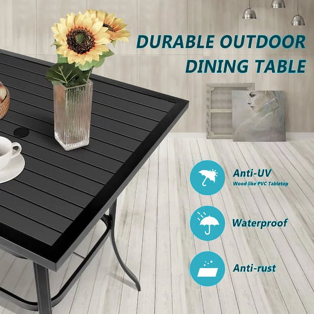 5-Piece Outdoor Textile Bar Set with Swivel Bar Stools X86107