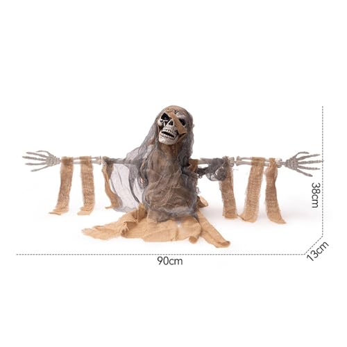 Animatronics Zombie Skeleton with Glowing Eyes and Sounds U97540