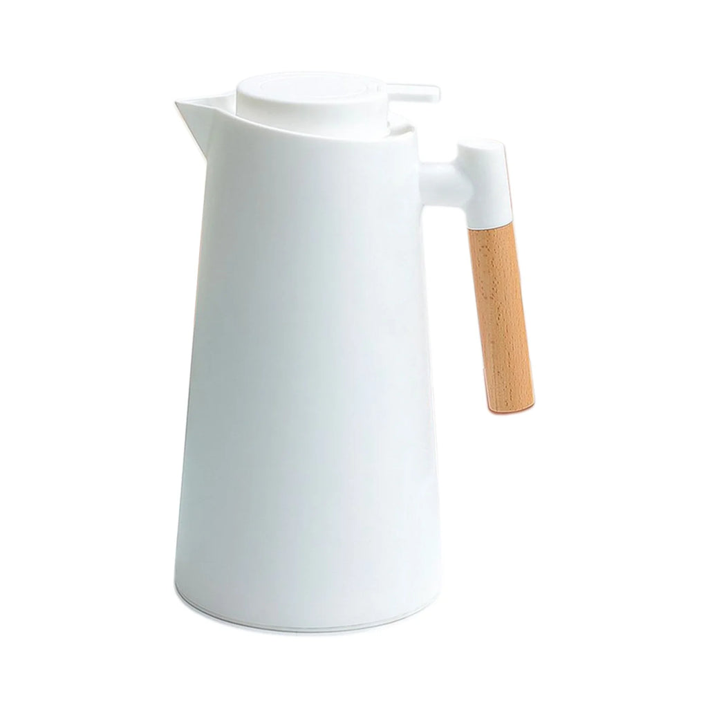 1L Double Walled Thermal Coffee Carafe with Wood Handle E126
