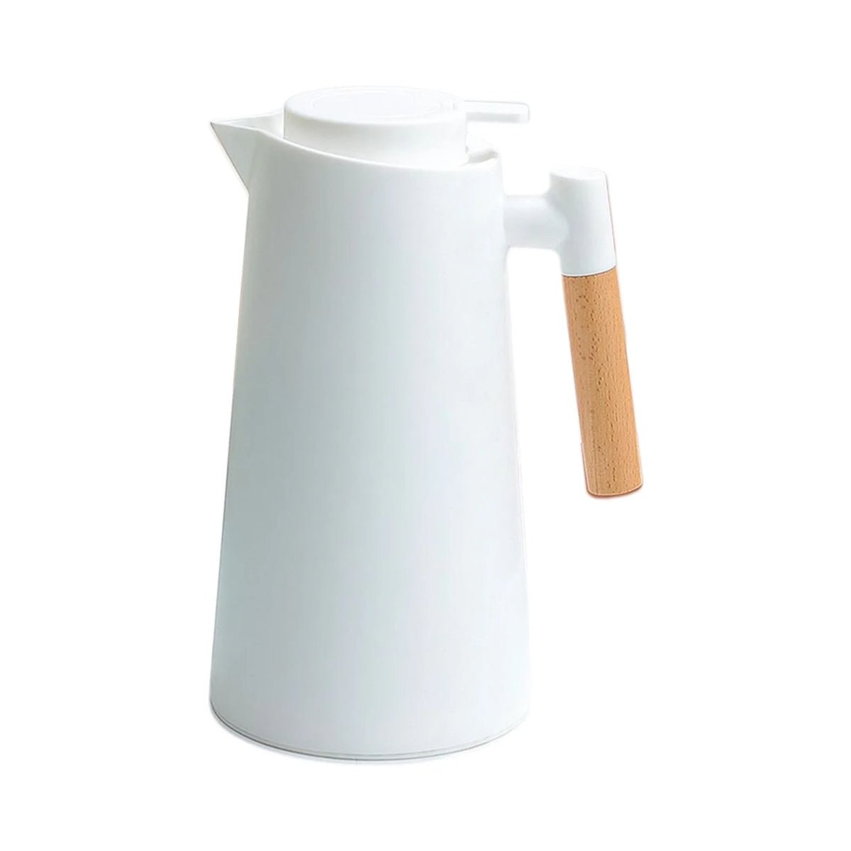 1L Double Walled Thermal Coffee Carafe with Wood Handle E126
