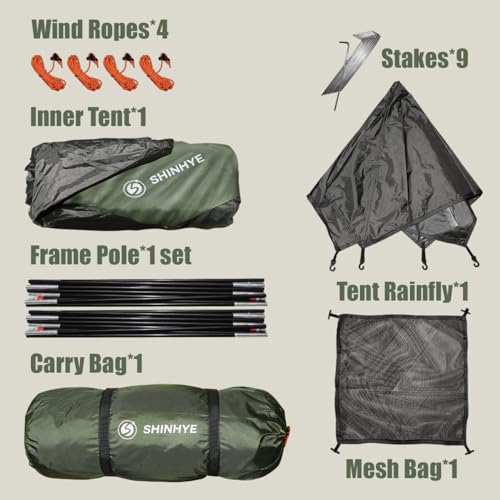 1/2 Person Ultralight Waterproof Backpacking Tent T132