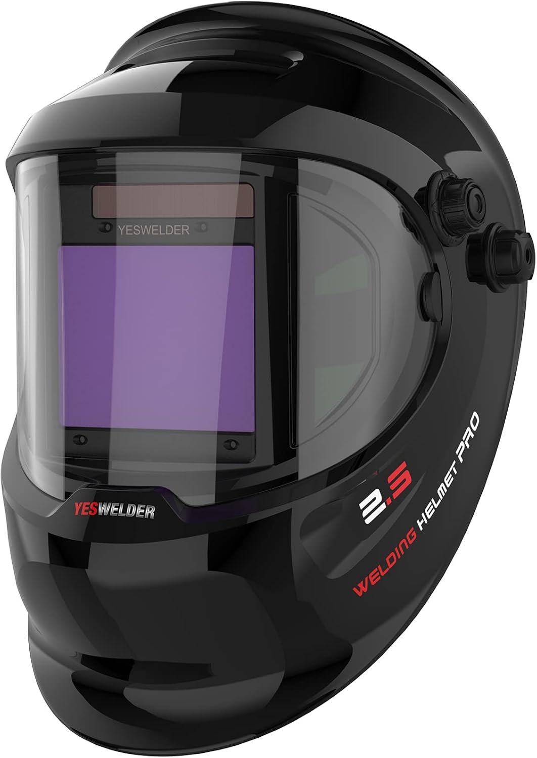 Large Viewing True Color Solar Powered Auto Darkening Welding Helmet with Side View, 4 Arc Sensor Wide Shade 4/5-9/9-13 Welder Mask V99694