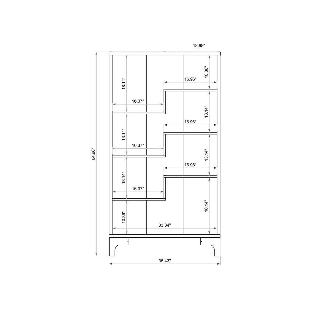 Grey Bookcase W256534