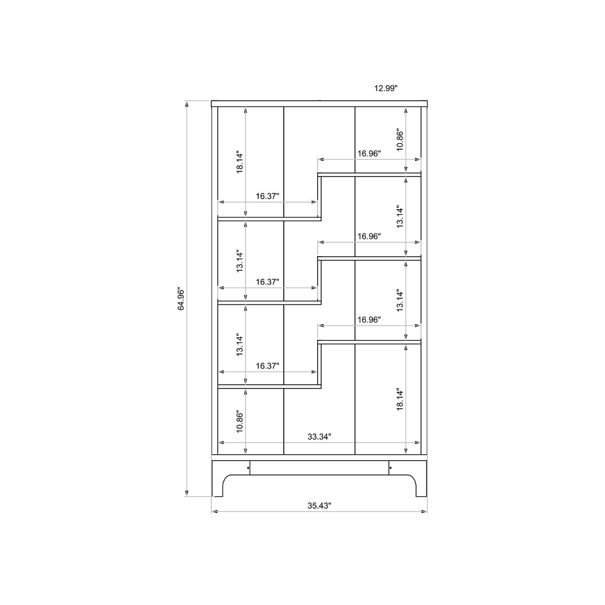 Grey Bookcase W256534