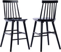Black Wood Counter Stools Set of 2 A61034
