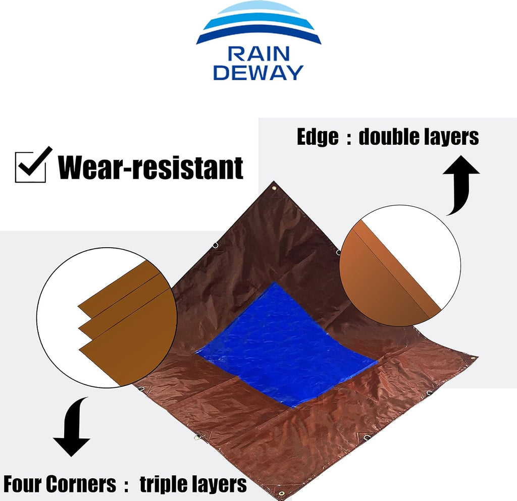 Heavy Duty Truck Bed Tarp Cover 10x12 Feet with Grommets Q4597