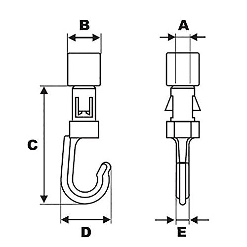 Small Shock/Bungee Cord Hook Open (4 Pack) X588