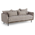 Gray Fabric & Wood Sofa Q180354