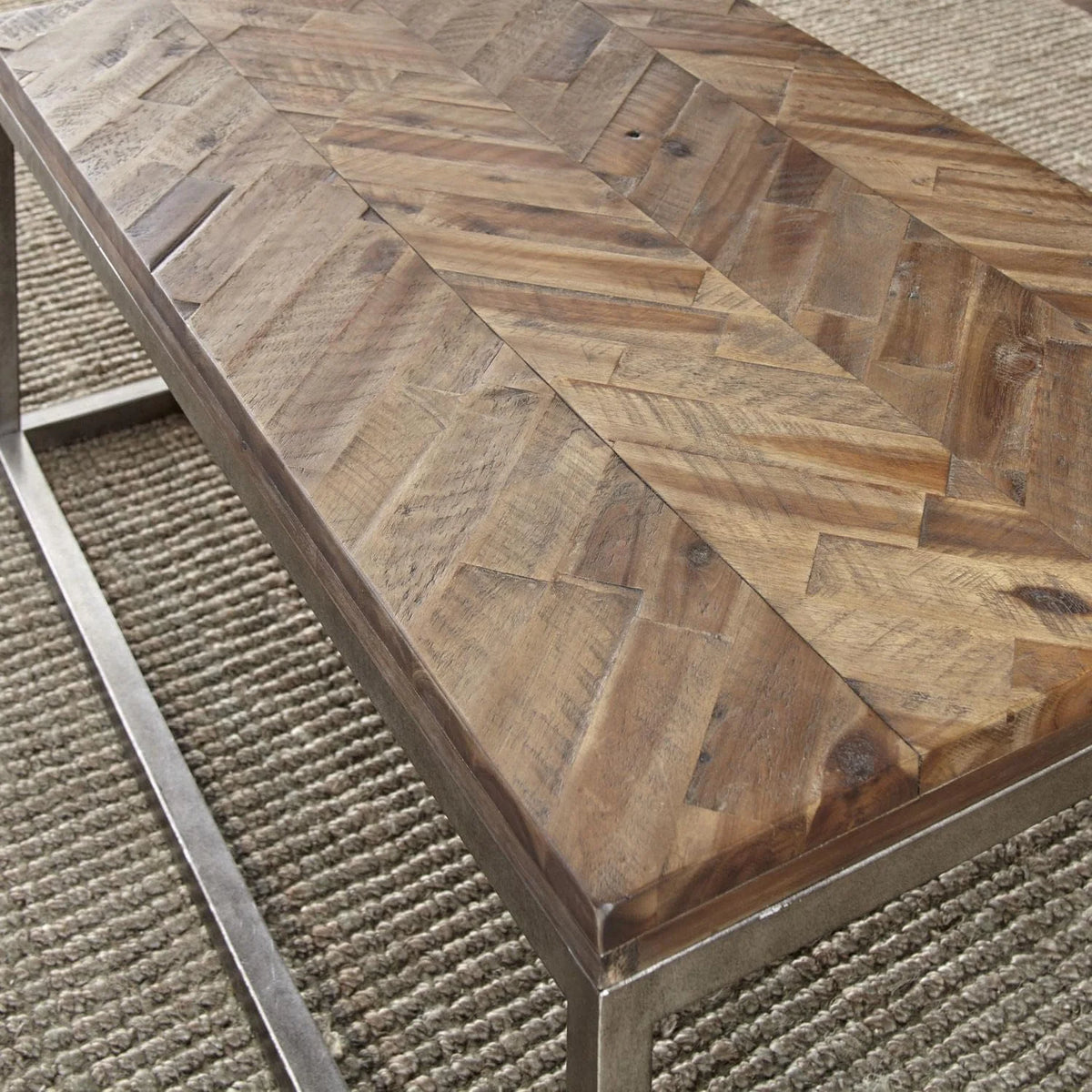Distressed Brown Wood Coffee Table V840447