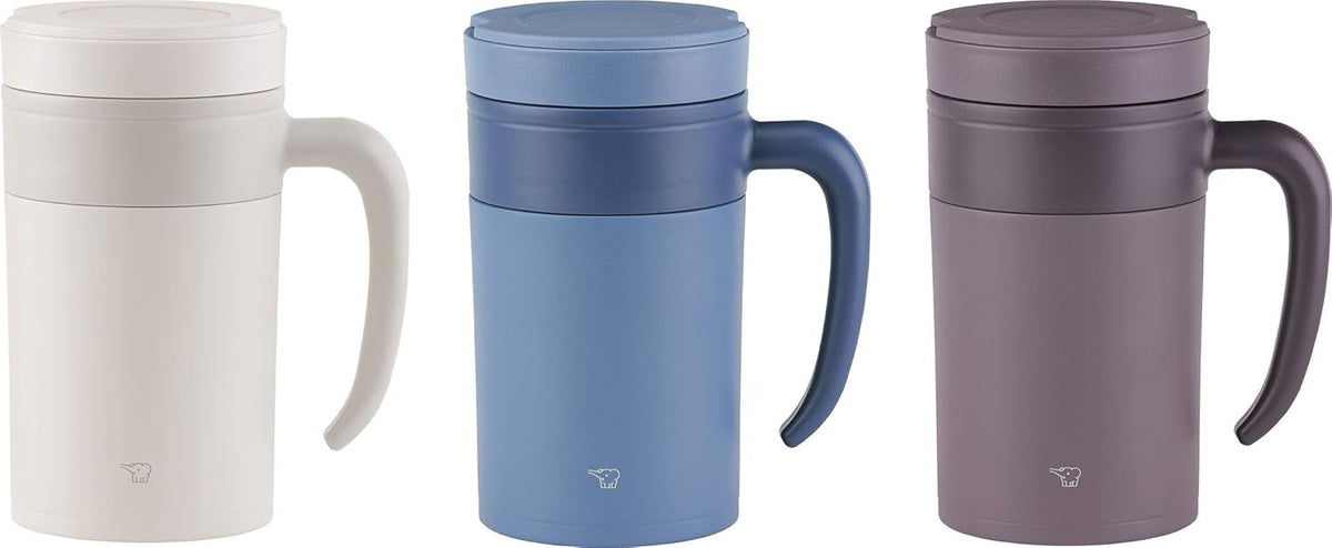 Stainless Tea Tumbler with Handle, 16-Ounce, Prussian Blue U7043