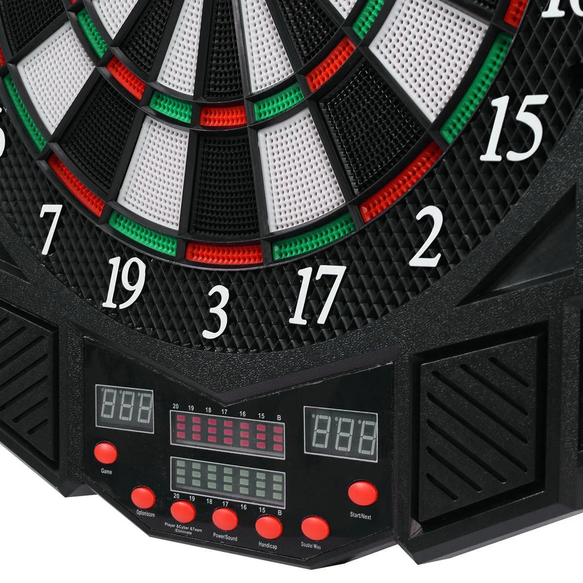 Electronic Dartboard Cabinet Set with 12 Darts Q63428