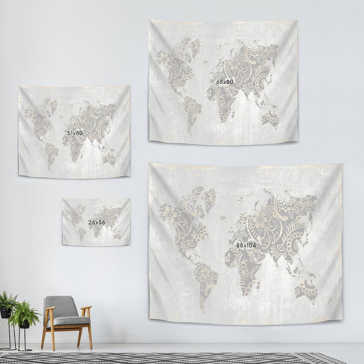 Gold World Map U612548