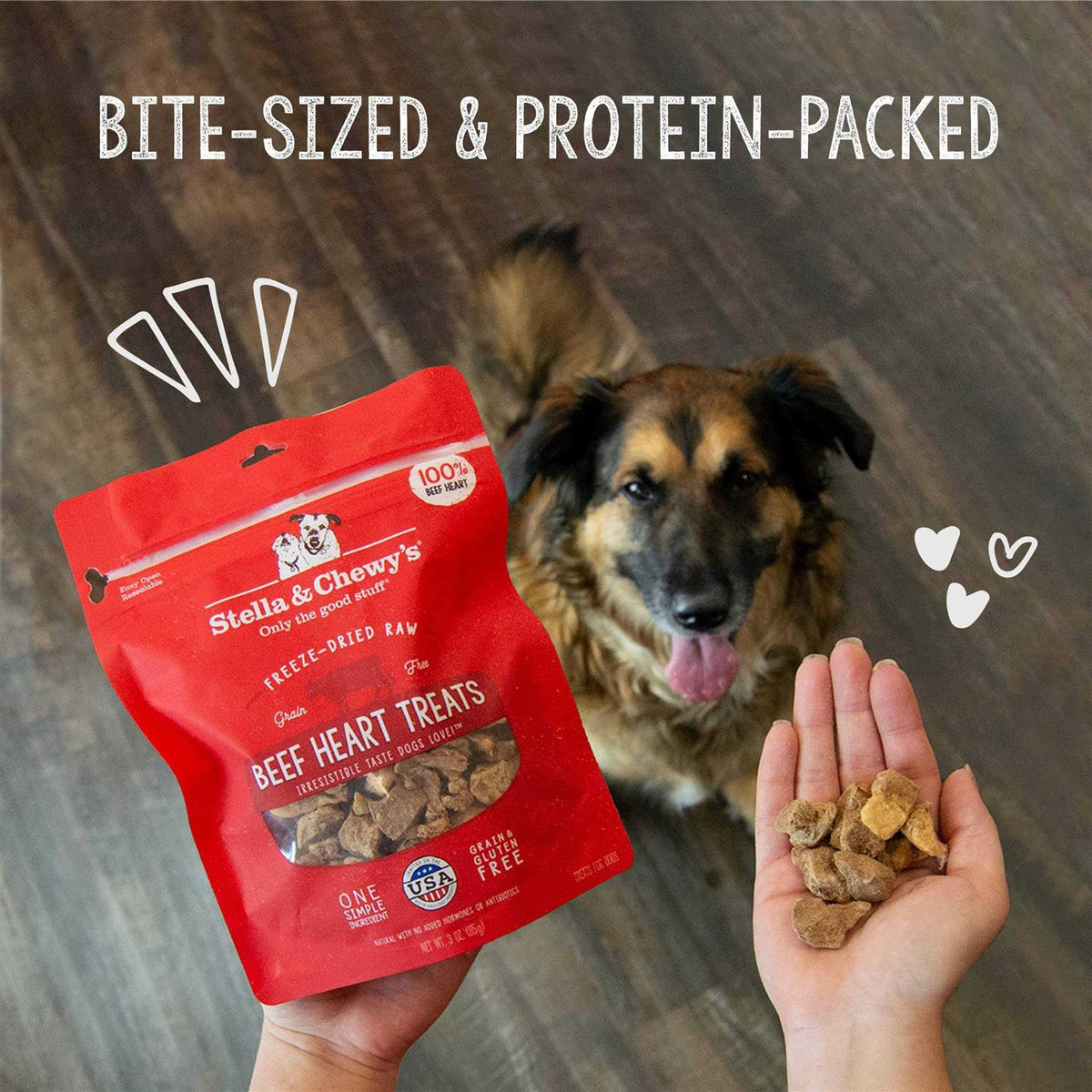 Chicken Hearts Freeze-Dried Dog Treats L4759