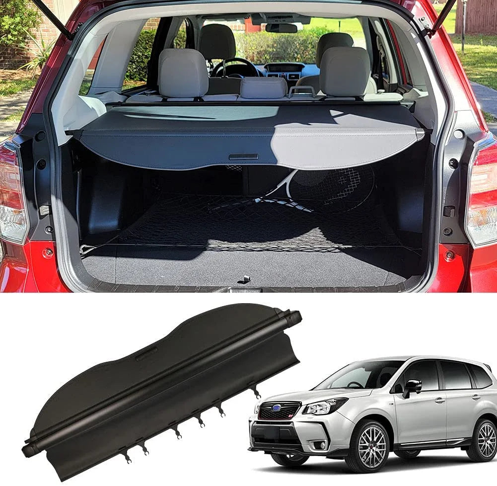 Retractable Cargo Cover for Subaru Forester SUV, Black Rear Trunk Privacy Shade B224