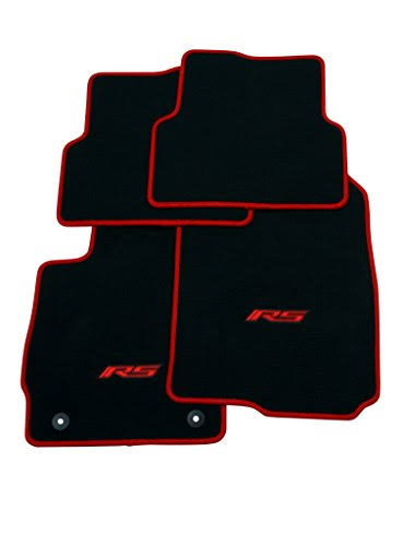 Black Carpet Floor Mat Set with Molded Edge and Non-Slip Back L113006