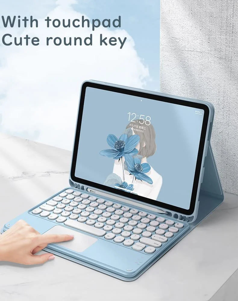iPad 6th 5th Generation Detachable Bluetooth Keyboard Case with Touchpad G886279